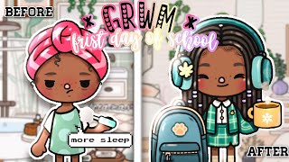 🏫GRWM for my first day of junior year 💙☺/tocaboca roleplay/ with voice 🔊🤩