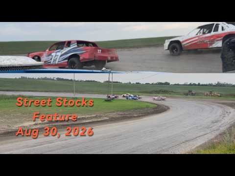 Street Stocks Feature Race Swan Valley Speedway! 🏁 Aug. 30, 2026 Dual camera view.