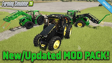 John Deere 6R Series Pack?! NEW/UPDATED MODS! (REVIEW/GUIDE) FARMING SIMULATOR 25