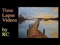 Boat Dock Sunset Oil Painting in time lapse video