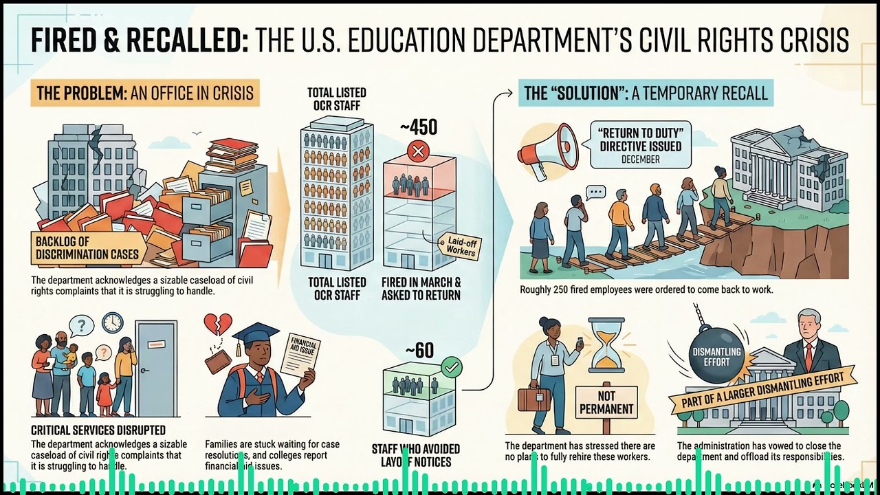 Министерство образования отзывает уволенных сотрудников из-за накопившихся проблем с соблюдением ...