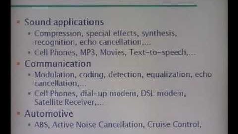 Advanced Digital Signal Processing Lecture# 01