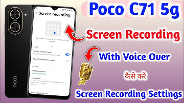 How To Record Screen With Voice Over In poco C71   || poco C71   Me Screen Recording ||