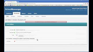SchoolMessenger Creating a List
