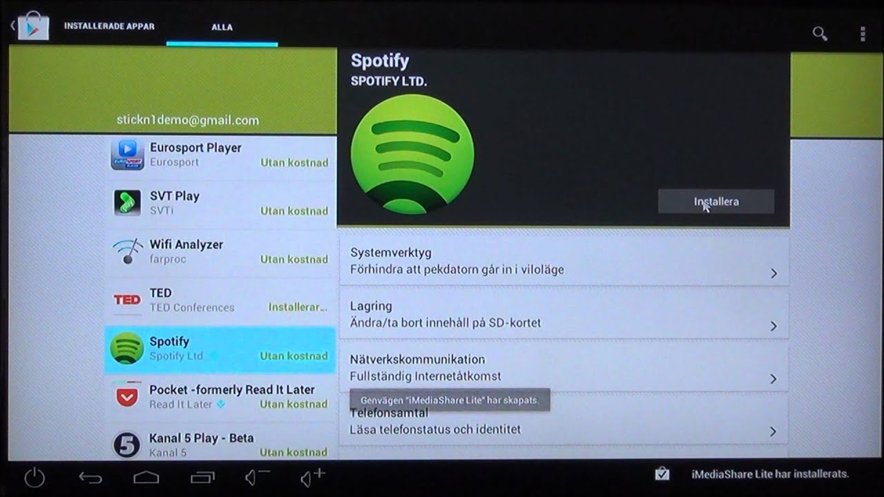 TizzBird Stick N1 Installing App from Google Play