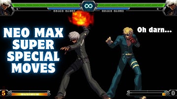 KOF XIII: All Neo Max super special moves (Brutal damage!)