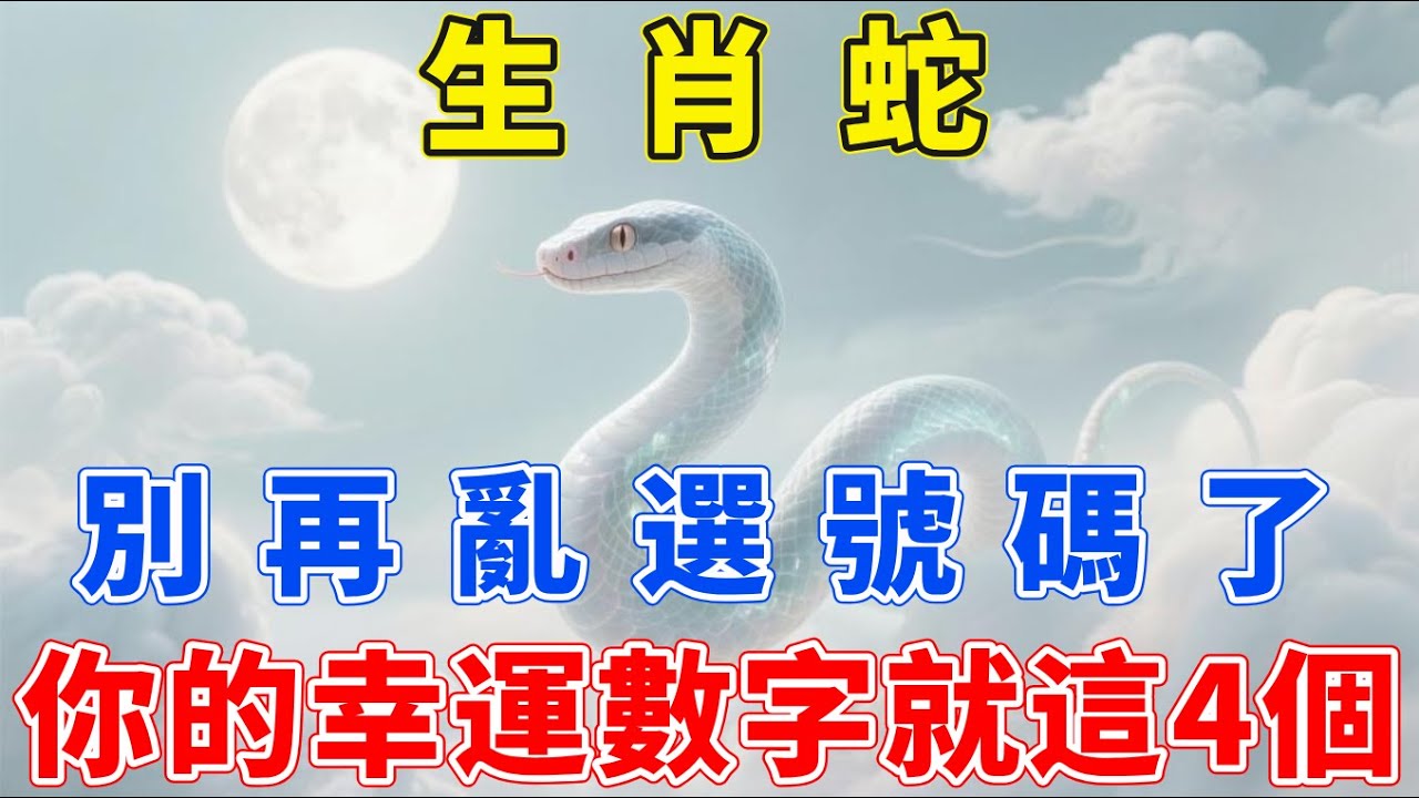 別再亂選號碼了！生肖【蛇】的終極幸運數字是這4個！買彩券、選車牌、挑門號，用上就發！【生肖梵音】#生肖 #運勢 #風水 #財運 #命理