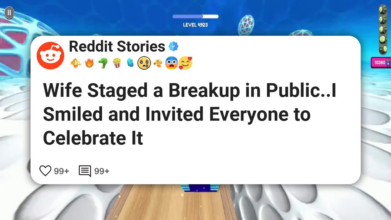 Жена устроила публичное расставание... Я улыбнулся и пригласил всех отпраздновать это событие 