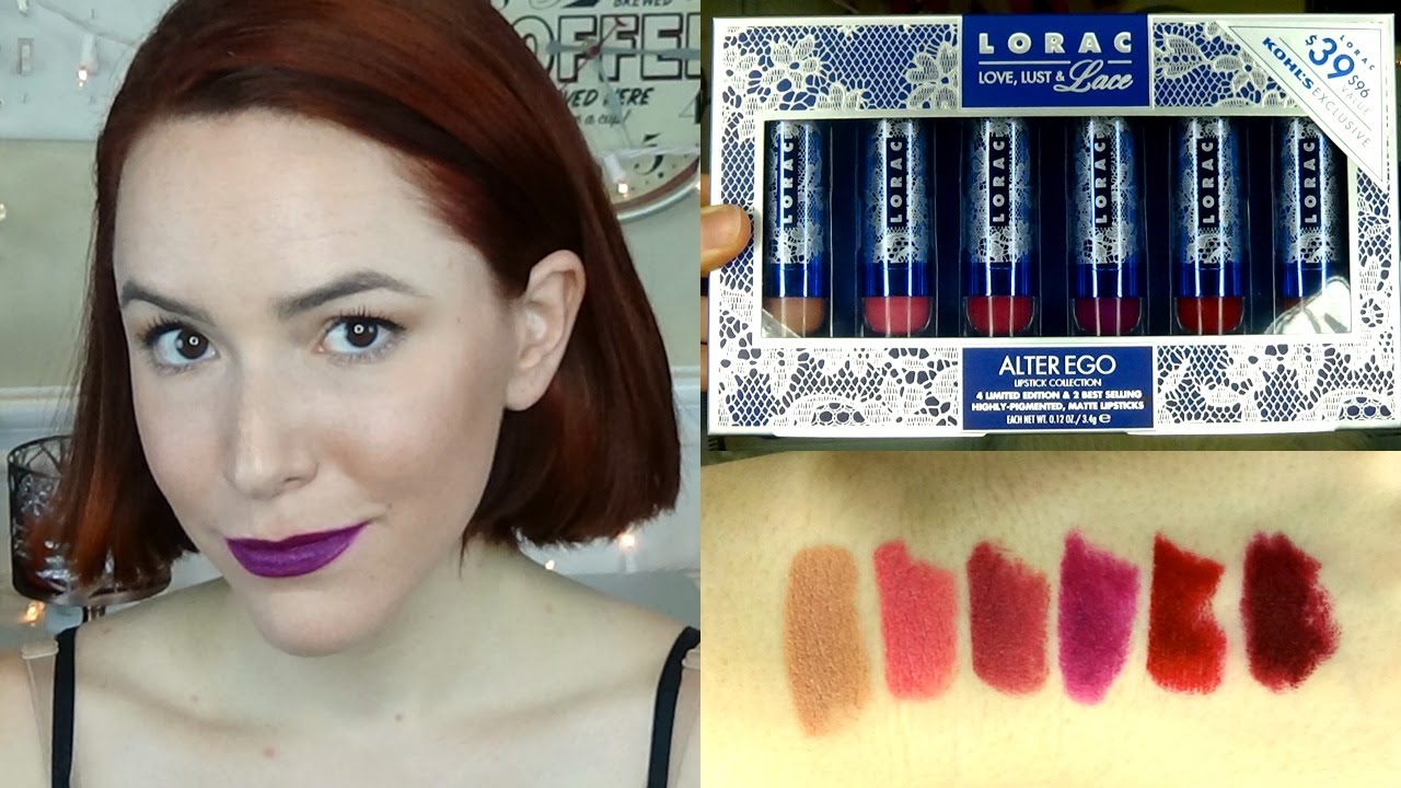 LORAC Love, Lust & Lace Alter Ego Lip Swatches + Review