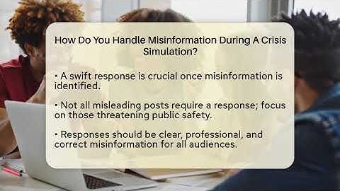 How Do You Handle Misinformation During A Crisis Simulation? - Everyday-Networking