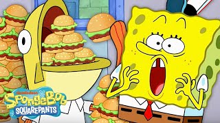 SpongeBob Characters Eating TOO MUCH FOOD for 30 Minutes Straight  | SpongeBob