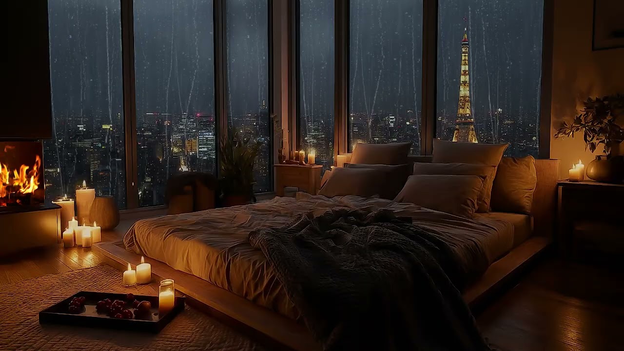 Deep Sleep Music 🎹 Cozy Piano with Rain Sounds for Relaxation, Anxiety & Insomnia Relief