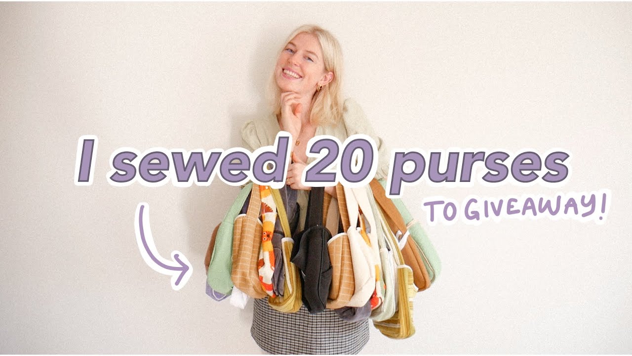 Giving away 20 PURSES to my 20,000 SUBSCRIBERS how to sew a purse