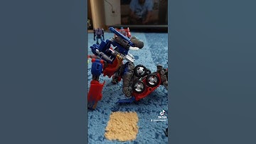 Optimus prime and jetfire stop motion #transformersstopmotion