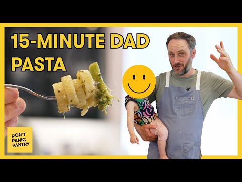 15 Minute Broccoli Pasta While Holding a Hungry Baby