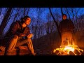 Laid back camping and campfire cooking at morgan monroe state forest 4k