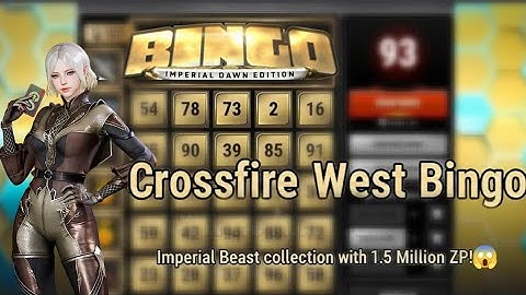 Crossfire West Bingo : Imperial Beast full collection with 1.5 million ZP 🤯🔥
