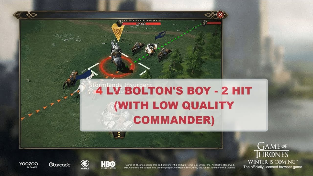 GoTWiC: BOLTON'S BOY LEVEL 4 - 2 HITS (WITH LOW QUALITY COMMANDERS)