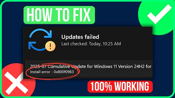 Install Error 0x800f0983 [FIXED] | How to Fix Windows 11 Update Install Error 0x800f0983