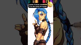 Jinx Arcane vs Funny art 💙 What should i draw Next? 👀🤯🤣 How to go Viral