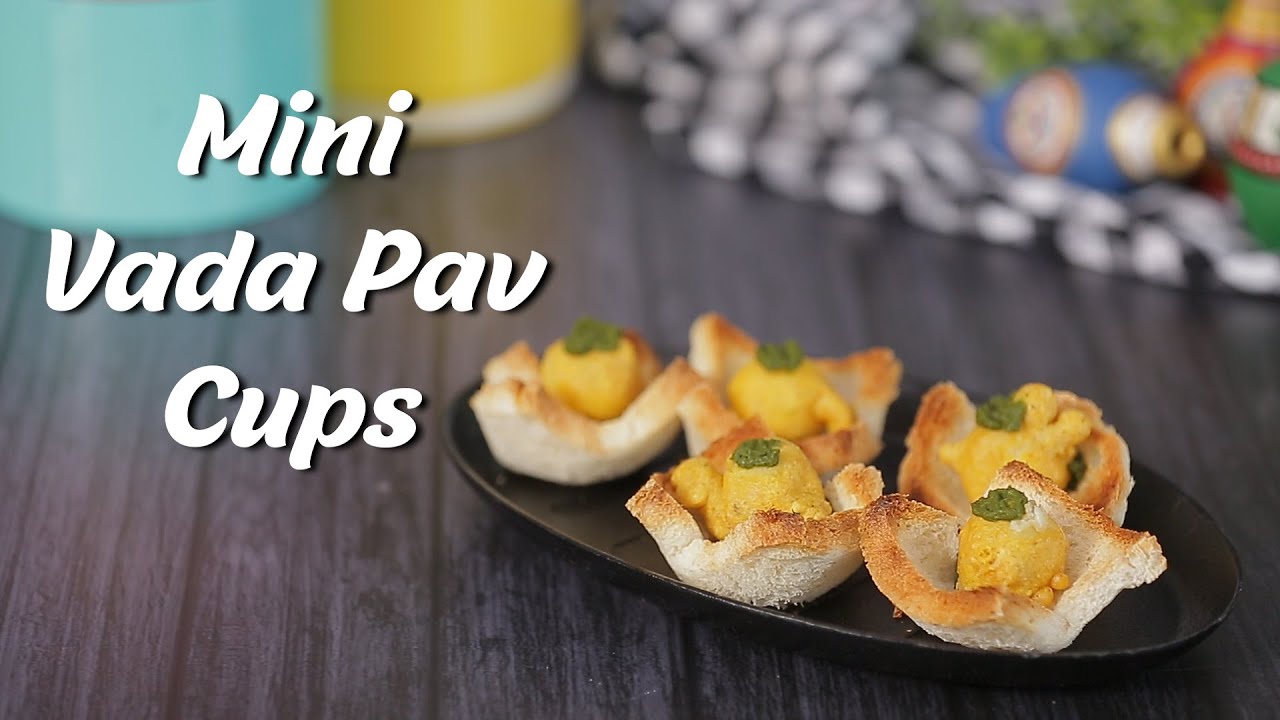 Mini Vada Pav Cup | Mini Vada Pav Bites | Mini Batata Vada | Monsoon Special Recipes By Megha Joshi | India Food Network