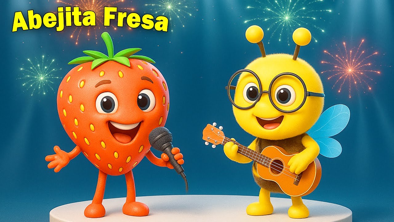Abejita Chiquitita y Fresa 🐝🍓 | Frutas Bailando Cumbia 🎶 | Canciones Infantiles Divertidas