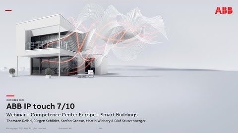 Webinar about ABB IP touch 7‘‘/10‘‘