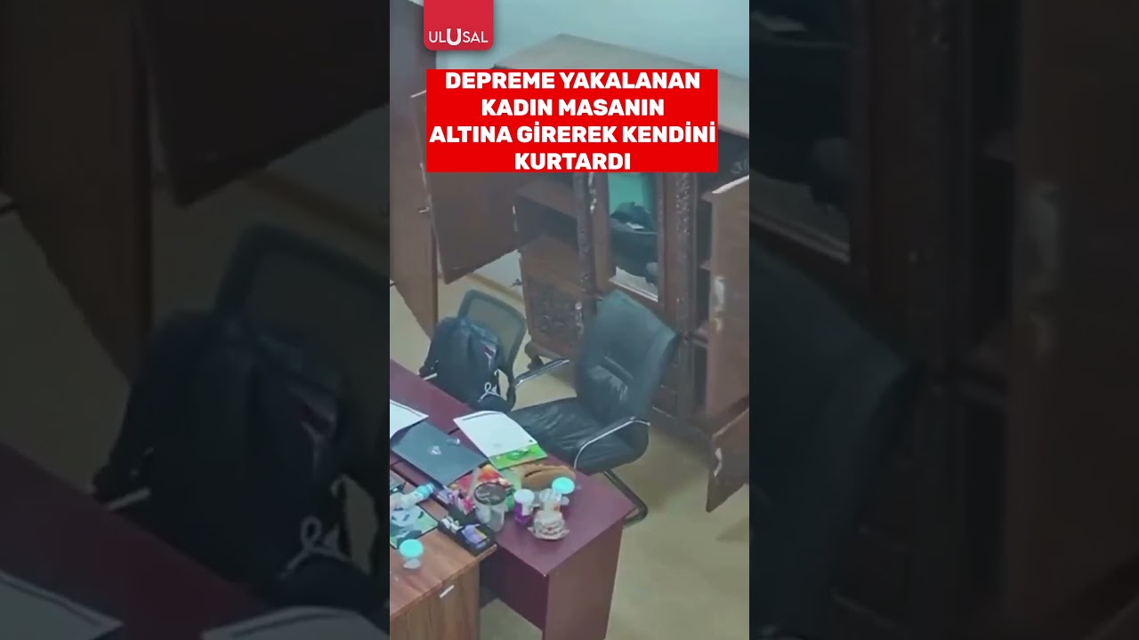 Myanmar depremine yakalanan kadın masanın altına girerek kendini kurtardı 