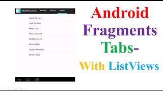 Android Fragments Ep.01 - Tabs With ListViews [Programming Wizards] Full