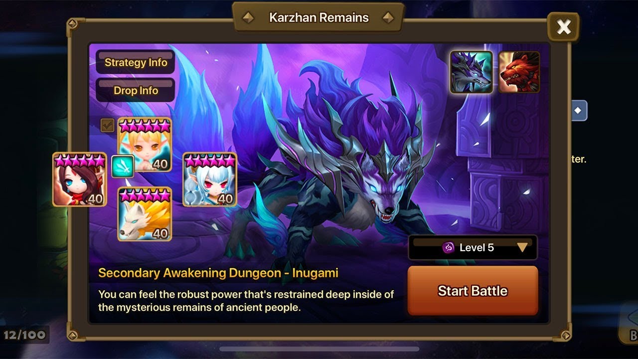 Inugami Level 5 Awakening Dungeon Fast Team (Rune Showcase) - Summoners ...