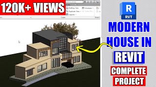 Revit Complete Project #1 | Modern House Modeling in  Revit