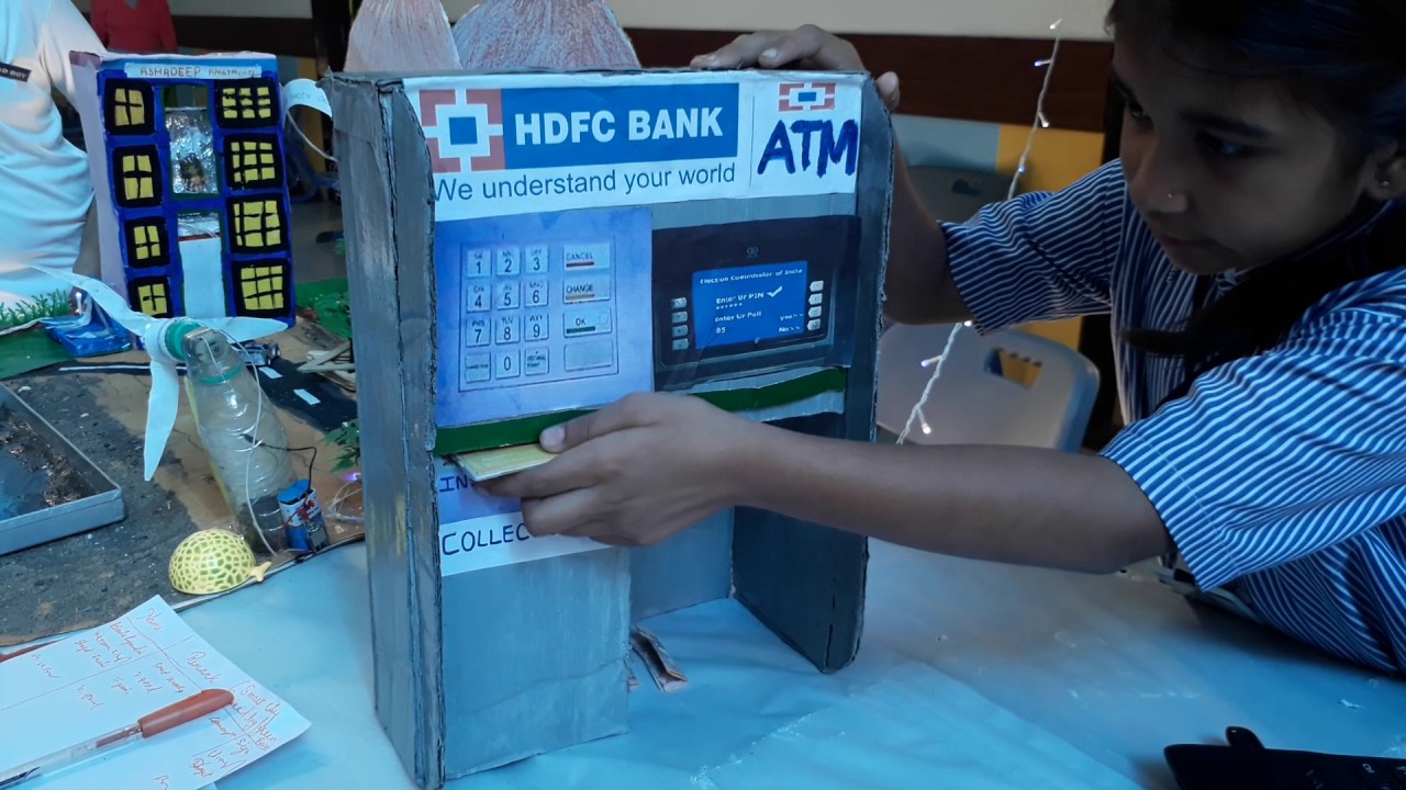 ATM machine project in Podar world school - YouTube