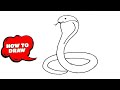 How To Draw Snake Cute Snake Drawing Easy Animals Drawings Step By Step 