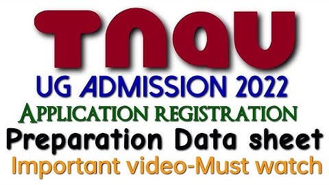 TNAU - Application registration - Preparation data sheet