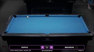 SOPHIE vs BRANDON - PHIL'S BAR & GRILL - TABLE 2 | EvoSports