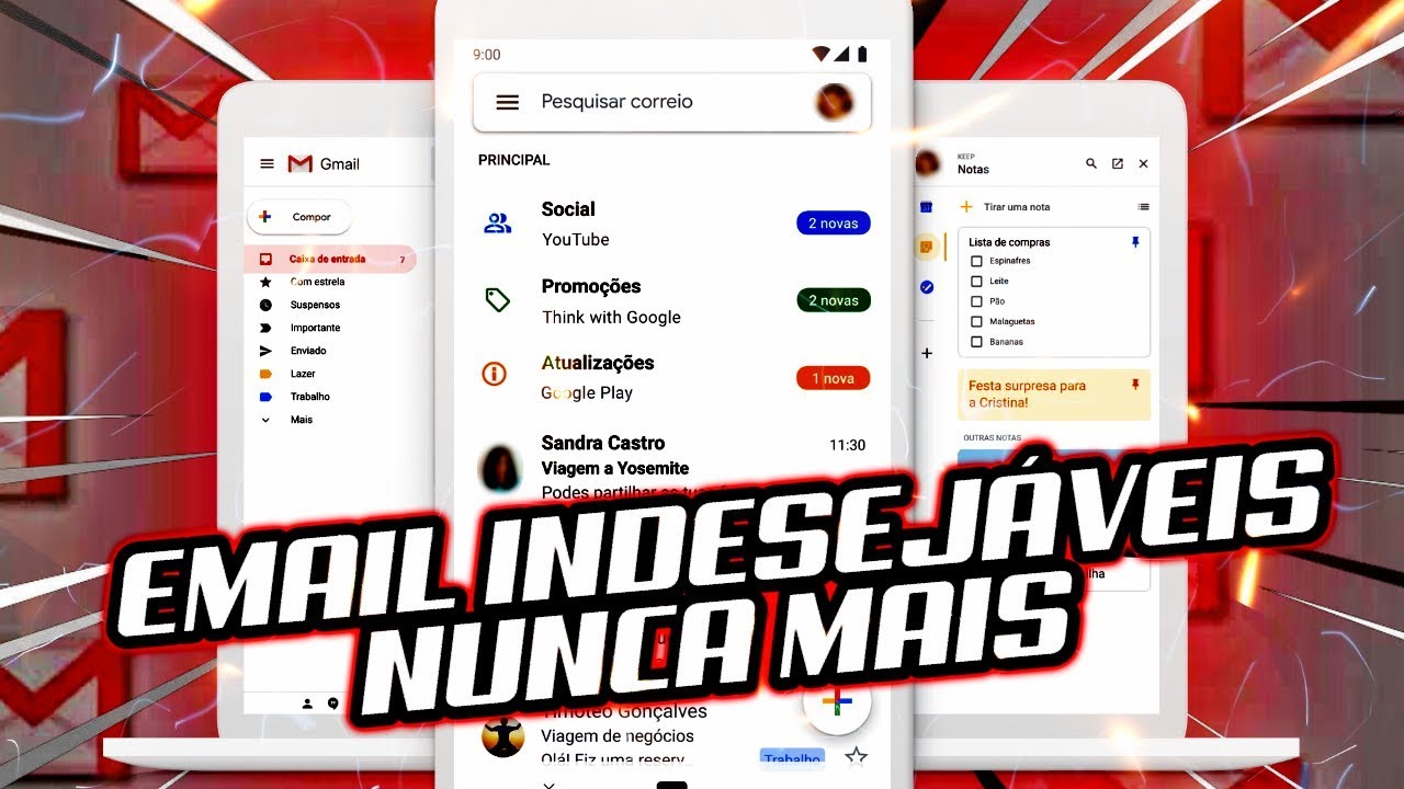 Como Parar De Receber Email Indesejados No Celular YouTube