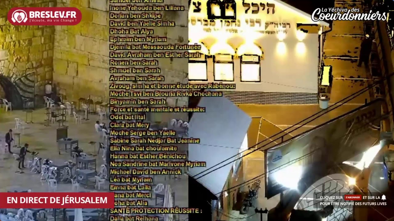 LIVE TIKOUN HACLALI - 1 HECHVAN - Breslev - Ouman - Roch Hodech Hechvan