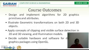 Lecture video 18CS62 Module 1 Introduction to CG P Devisivasankari