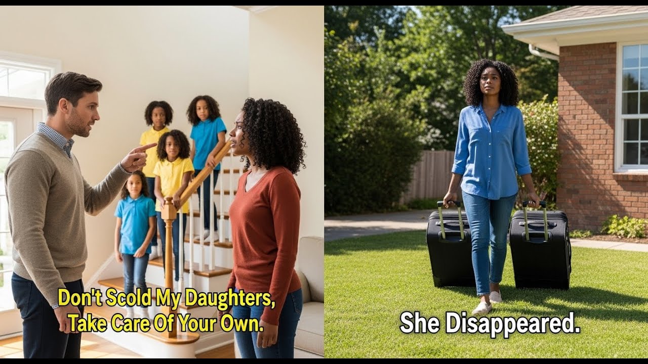 My Husband said: 'Don't scold my daughters, take care of your own'-I disappeared, by the time he...