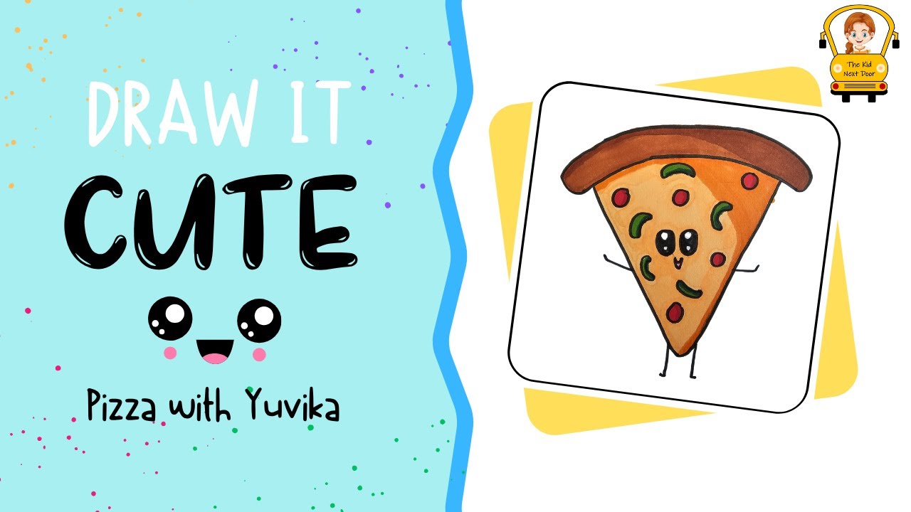 Draw it Cute | Easy draw a Pizza | How to Draw | The Kid Next Door