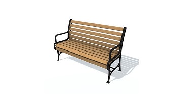 3D model. Usual bench H.