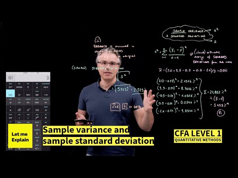 Sample variance and sample standard deviation (for the CFA Level 1 exam)