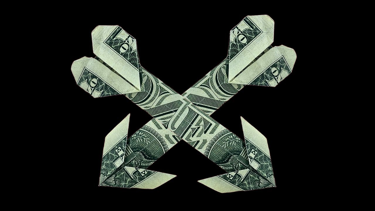 Money Origami Heart with Arrow Tutorial