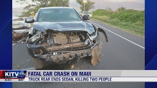 Two people sleeping in parked car killed in Maui crash