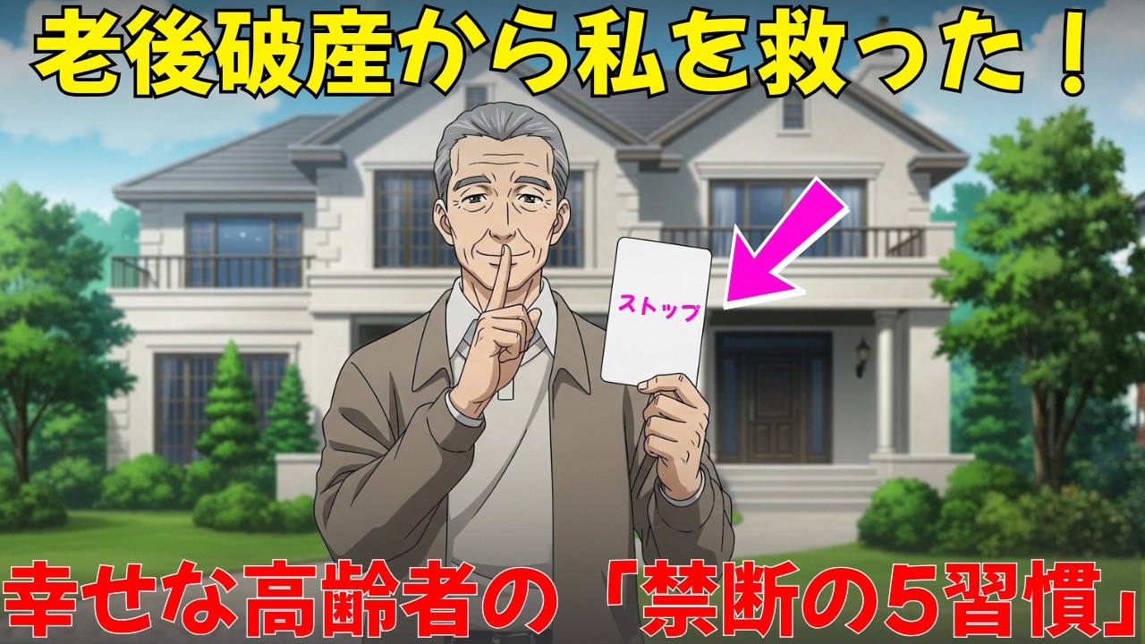 【100%実証】幸せなシニアが60歳で即刻止めた5つの習慣。老後破産を回避し、一生お金に困らない究極の選択。