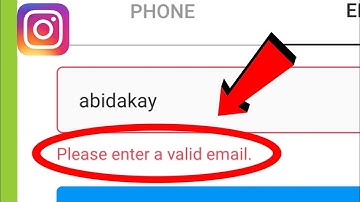 Instagram || Please Enter A Valid Email Address ||  Problem Solved