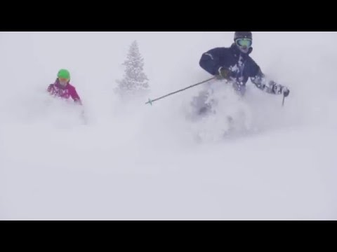 Powder skiing at Vail on January 16