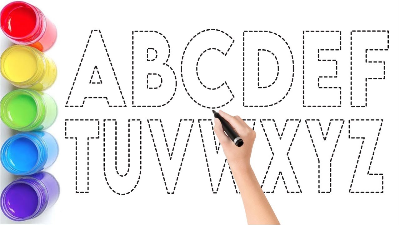 How to Draw and Paint Alphabet Letters A to Z for kids - YouTube