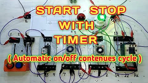 Start / Stop with Timer (Automatic ON /OFF Contenues cycle) [Tagalog] Basic Motor Control Tutorial