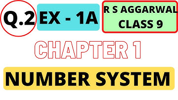 Q.2 - Representation of Rational Numbers Exercise 1A Chapter 1 Number System - R S Aggarwal Class 9
